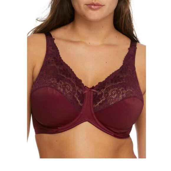 Brand New Lilyette Women's Size 36DDD Open Neck Natural Support 36DDD Purple - Picture 1 of 8